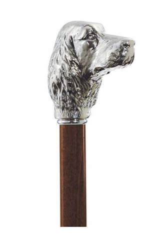 Silver Plated Irish Setter Dog Handle Walking Stick 36