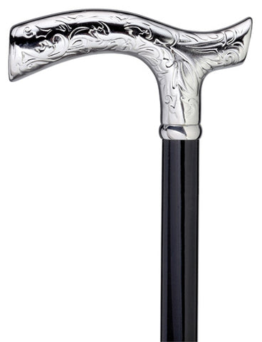 Steinway Sterling Silver Accent Handle Walking Cane - Exquisite Canes