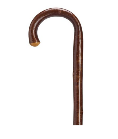 Genuine Hazel Wood Crook Handle Walking Cane