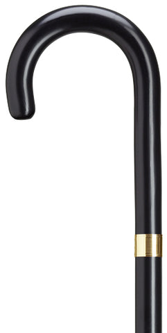 Round Nose Crook Walking Cane - 1